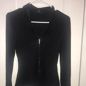 Guess long sleeve zip up body suit